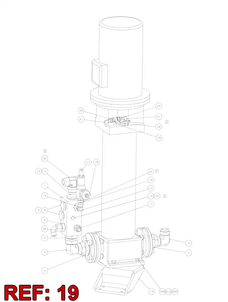 55040980 550 409 80 BRACKET - Sandvik Technical Drawing
