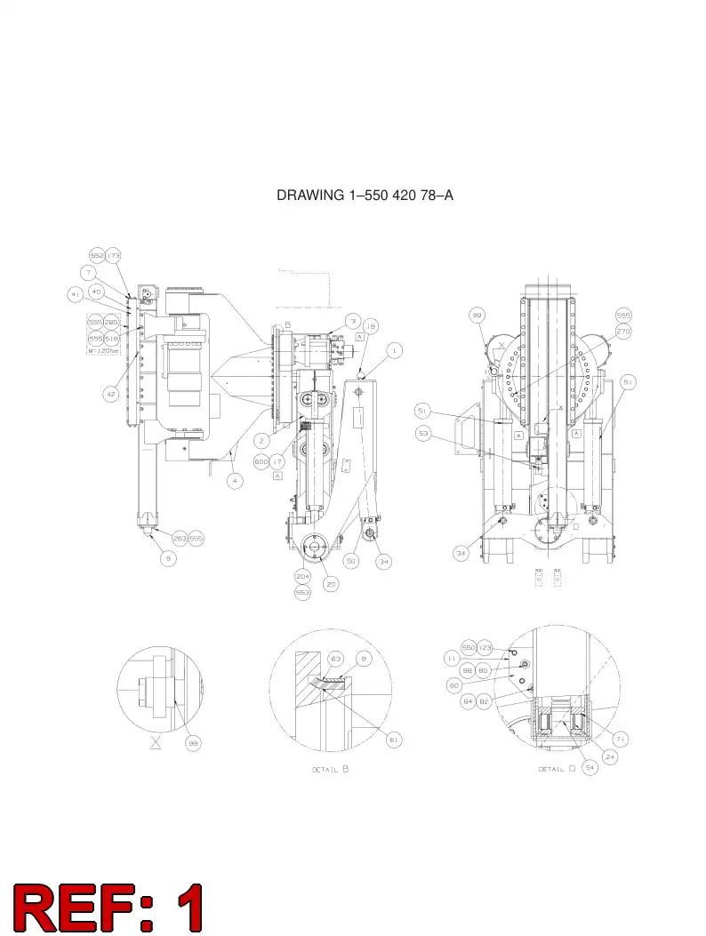 55041134 550 411 34 BOOM GUIDE - Sandvik Technical Drawing
