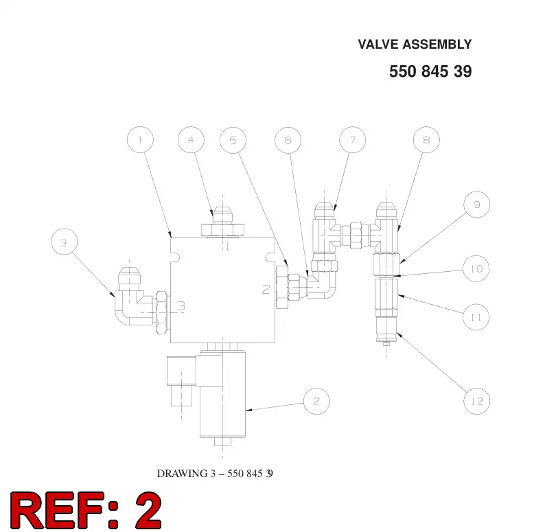 55041159 550 411 59 Valve, Spool, Directional - Sandvik Technical Drawing