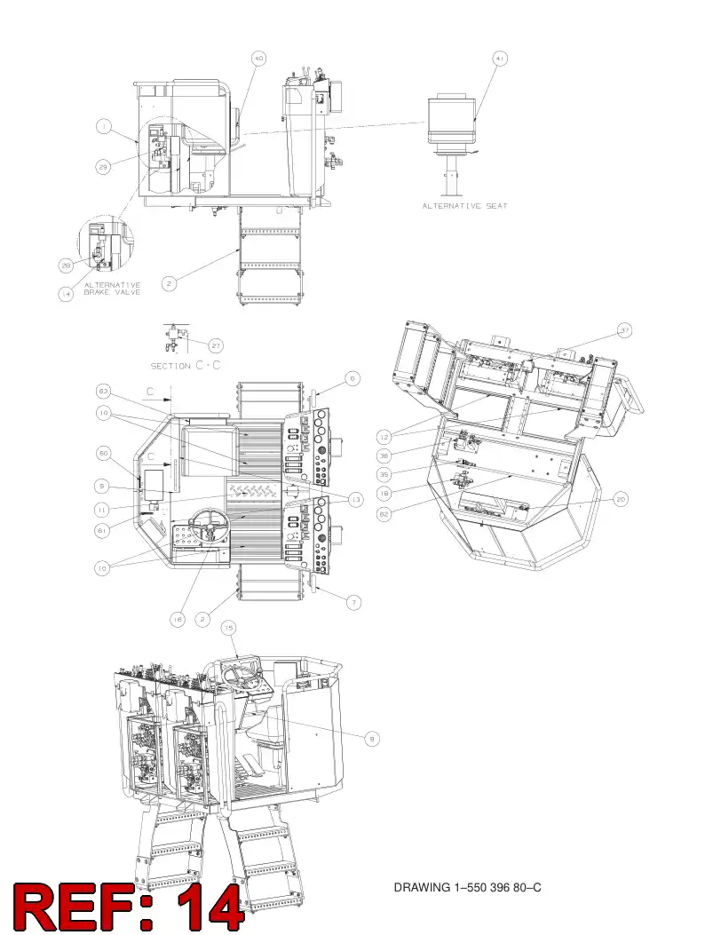 55041177 550 411 77 SUPPORTING BLOCK - Sandvik Technical Drawing
