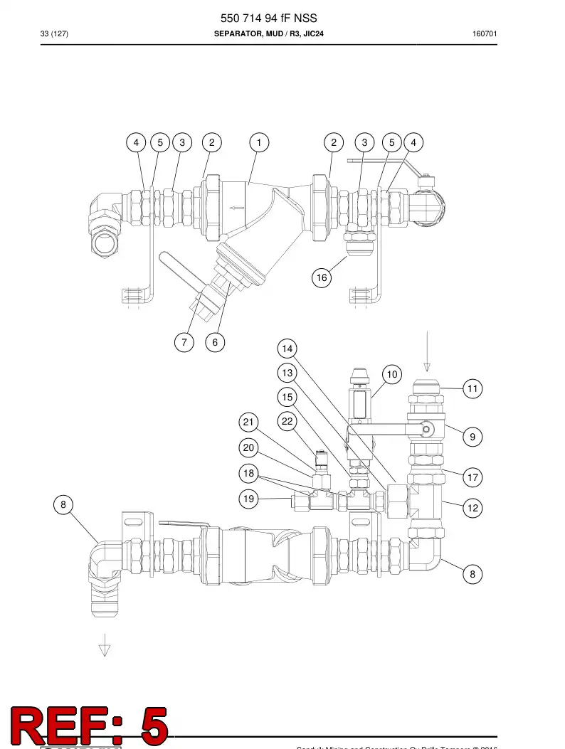 55041181a 550 411 81a Plate, Mounting - Sandvik Technical Drawing
