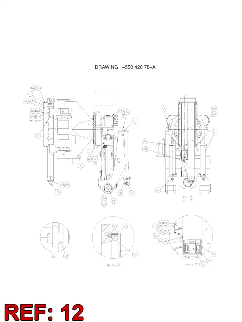 55041255 550 412 55 Cover - Sandvik Technical Drawing