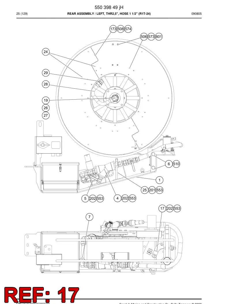 55041256 550 412 56 Lock piece - Sandvik Technical Drawing