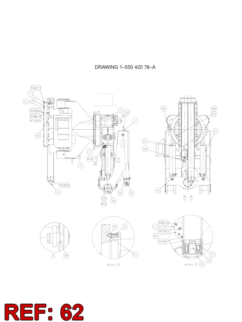 55041278 550 412 78 Gasket - Sandvik Technical Drawing