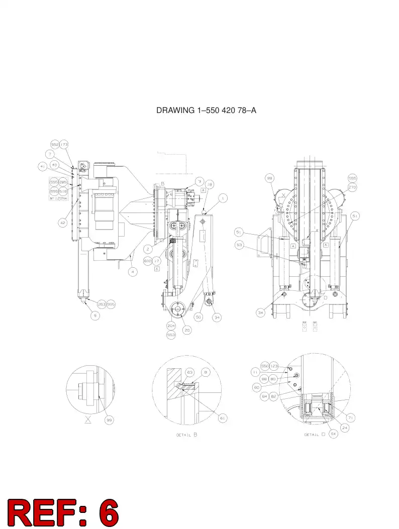 55041297 550 412 97 Flange - Sandvik Technical Drawing