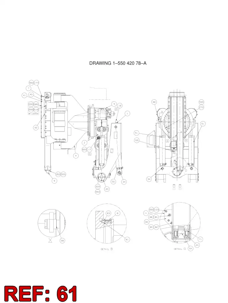 55041325 550 413 25 Seal band - Sandvik Technical Drawing