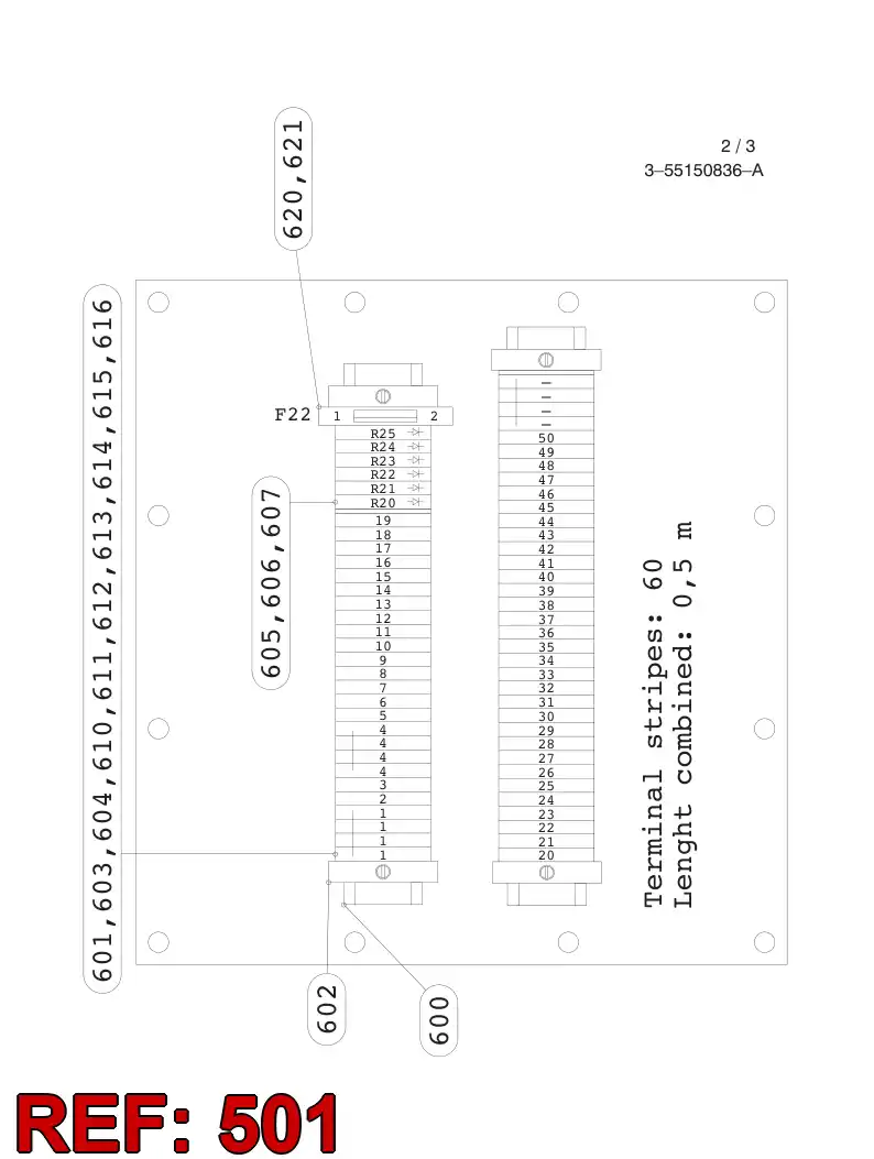 55041335 550 413 35 WIRING HARNESS ASSEMBLY - Sandvik Technical Drawing
