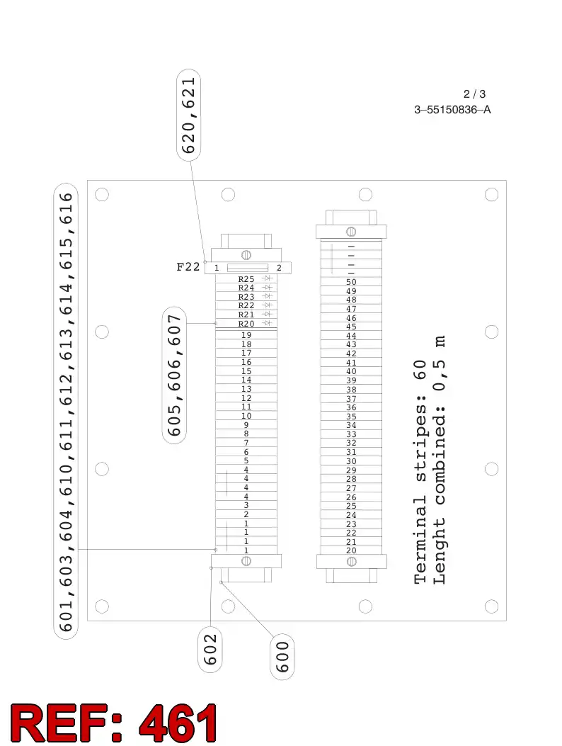 55041336 550 413 36 WIRING HARNESS - Sandvik Technical Drawing