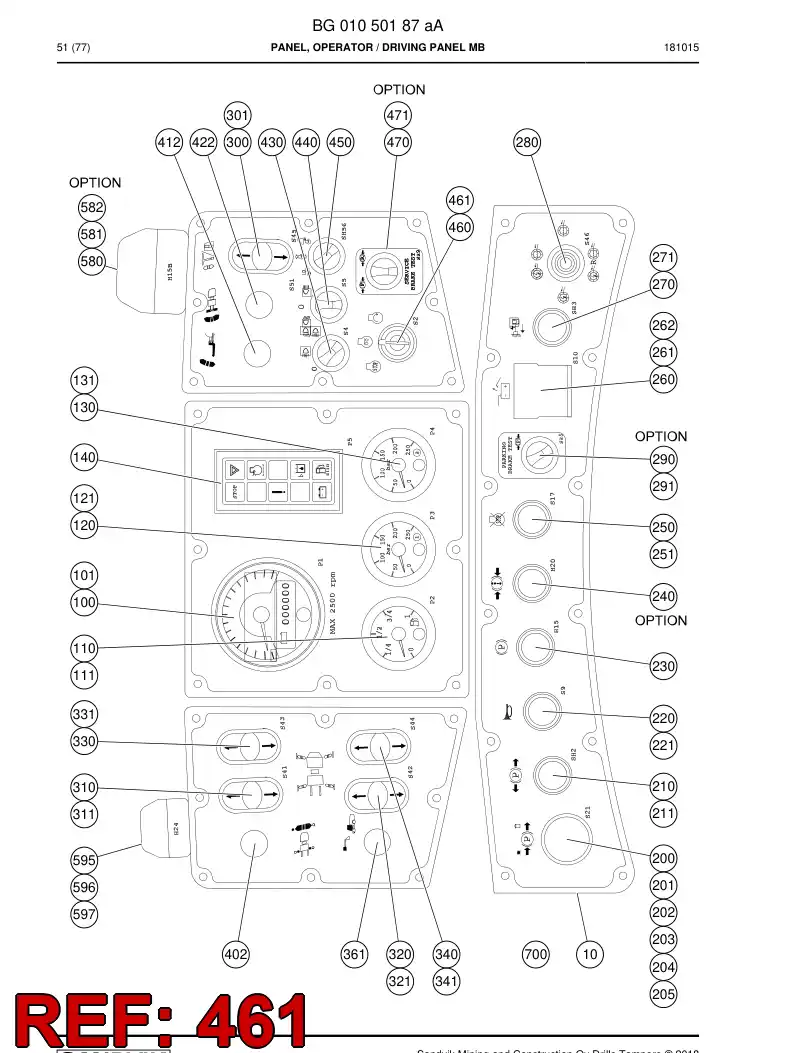 55041336a 550 413 36a Harness, Wiring - Sandvik Technical Drawing