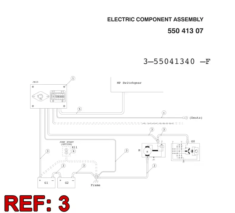 55041342 550 413 42 WIRING HARNESS ASSEMBLY - Sandvik Technical Drawing