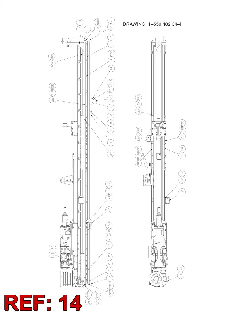 55041355 550 413 55 PLATE - Sandvik Technical Drawing