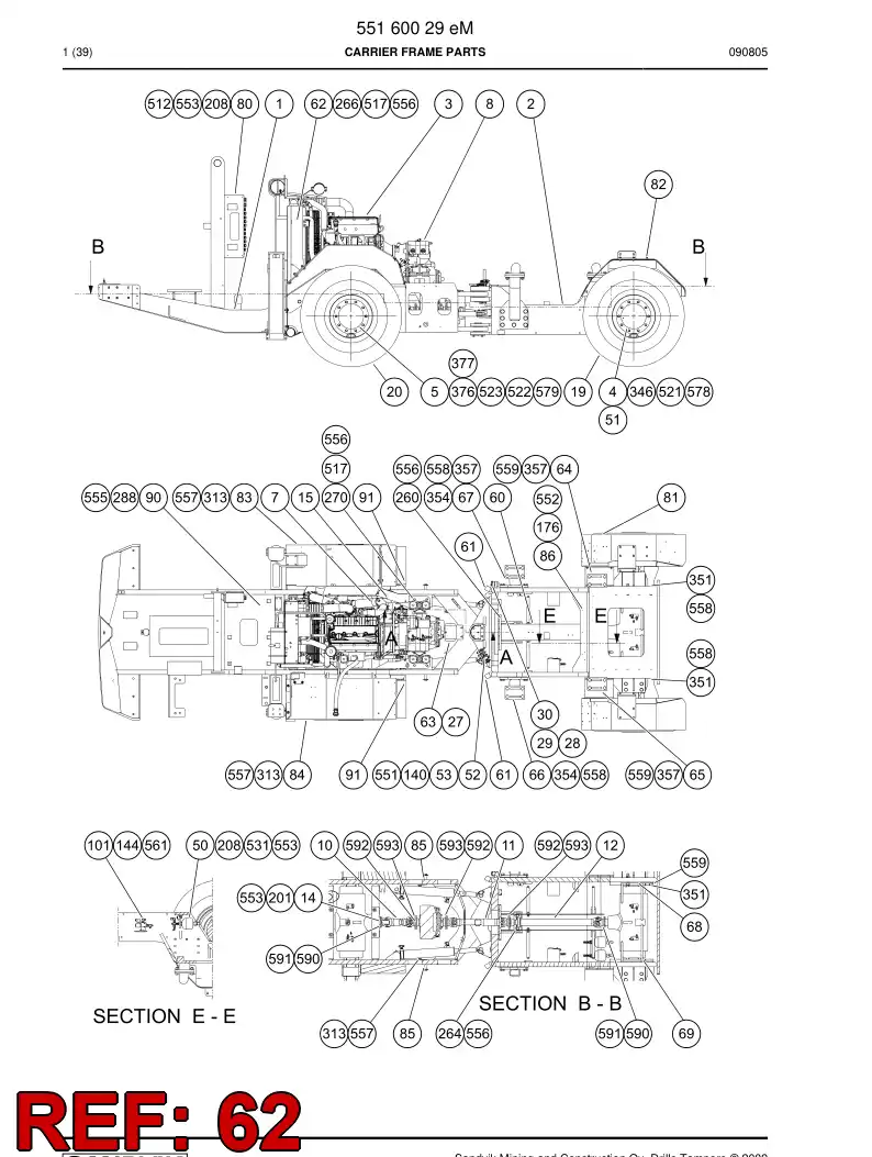 55041391a 550 413 91a Plate - Sandvik Technical Drawing