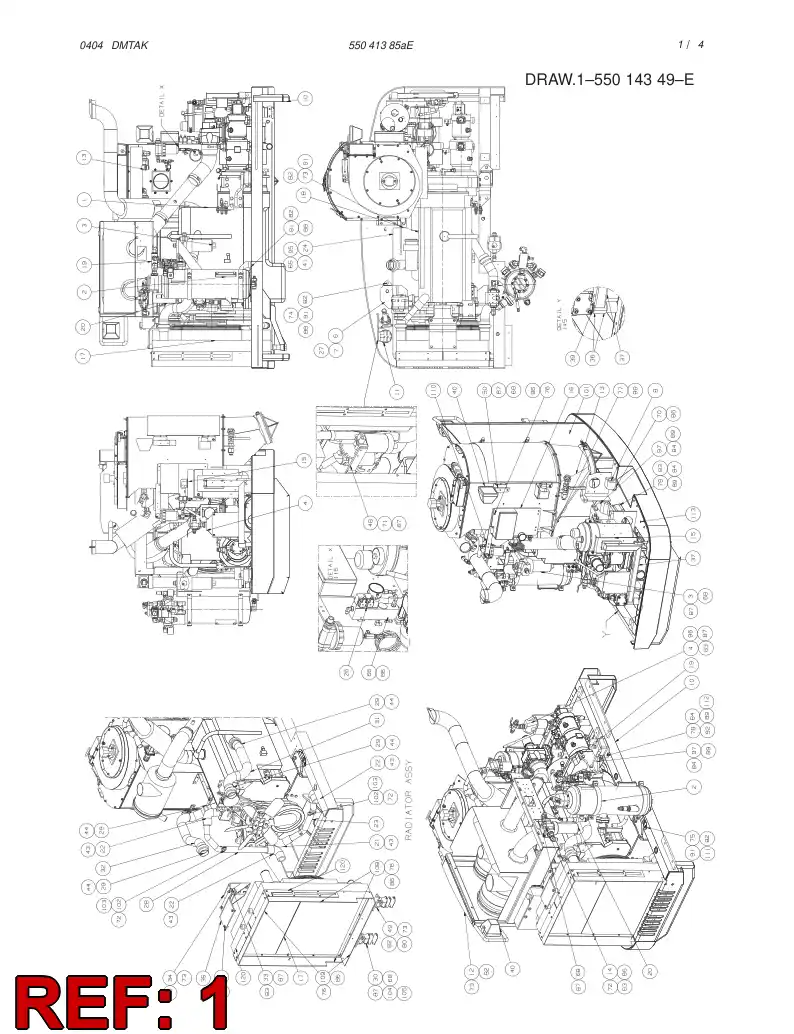 55041427 550 414 27 ENGINE ASSEMBLY - Sandvik Technical Drawing