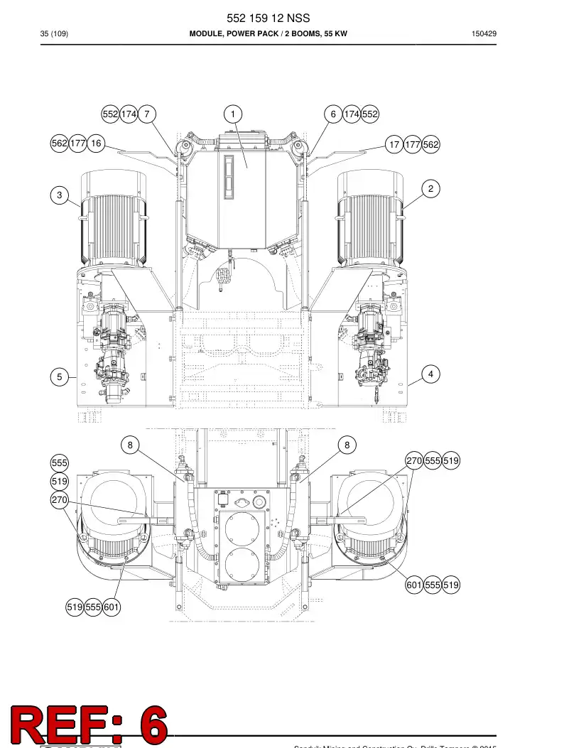 55041446c 550 414 46c Bracket - Sandvik Technical Drawing