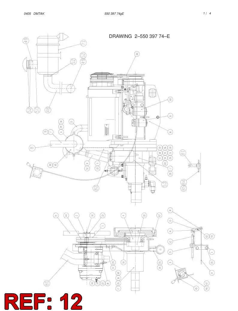 55041474 550 414 74 DRAW-SPRING - Sandvik Technical Drawing