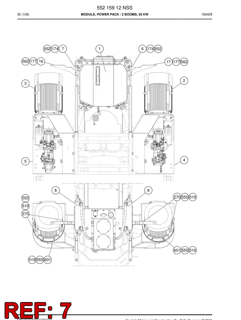 55041479c 550 414 79c Bracket - Sandvik Technical Drawing