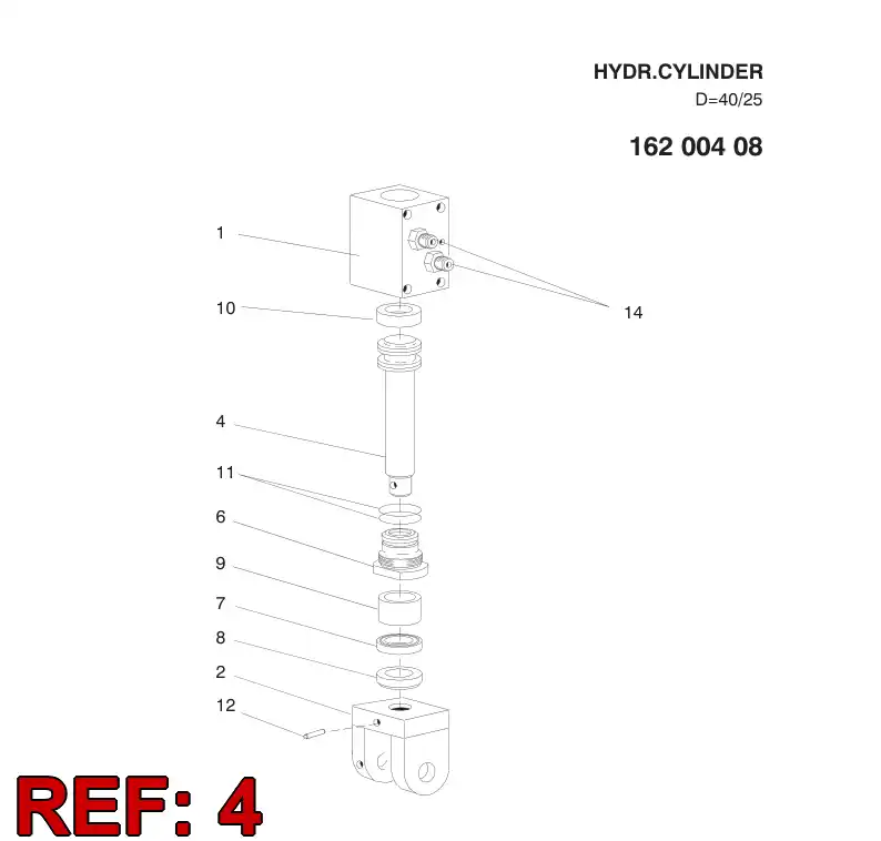55041494 550 414 94 PISTON - Sandvik Technical Drawing