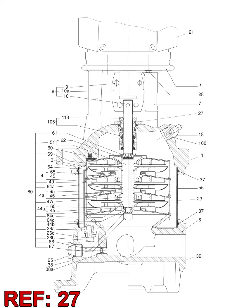 55041539 550 415 39 SHAFT SEAL - Sandvik Technical Drawing