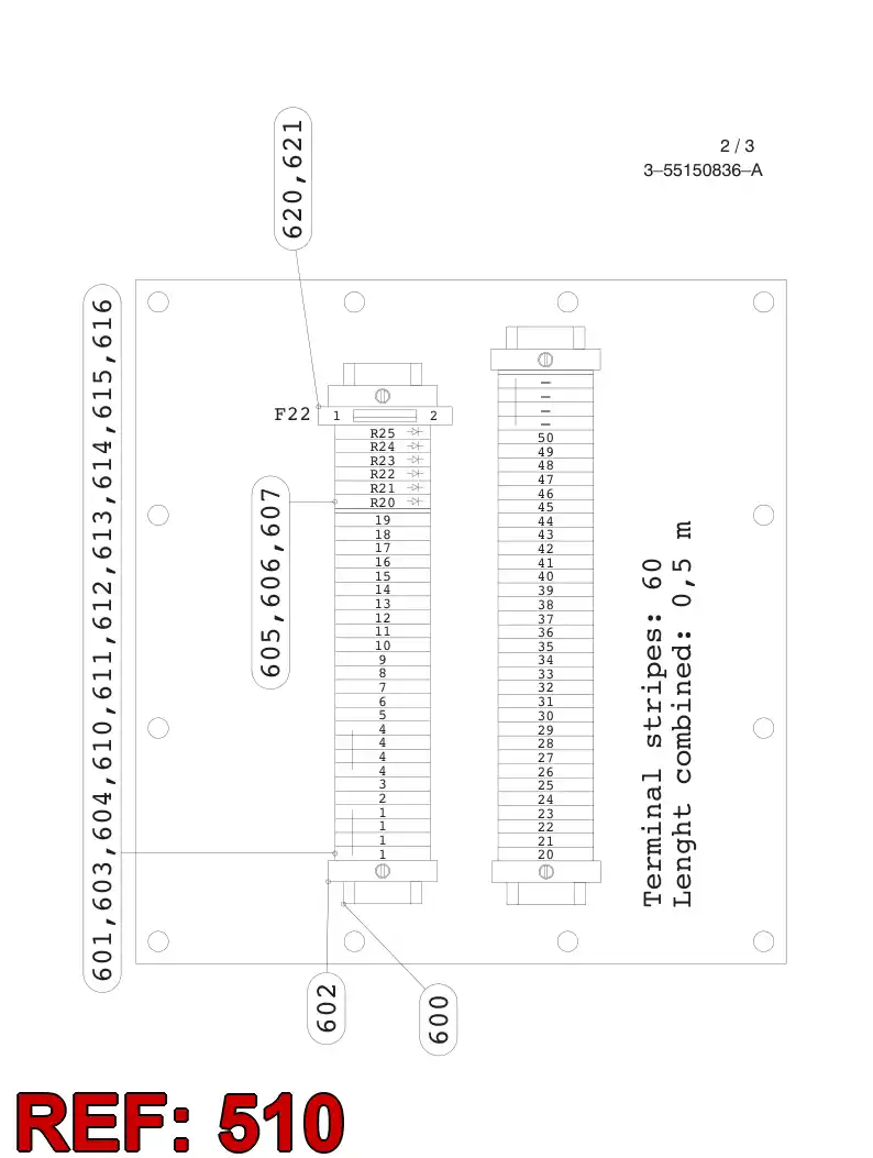 55041595 550 415 95 WIRING HARNESS ASSEMBLY - Sandvik Technical Drawing