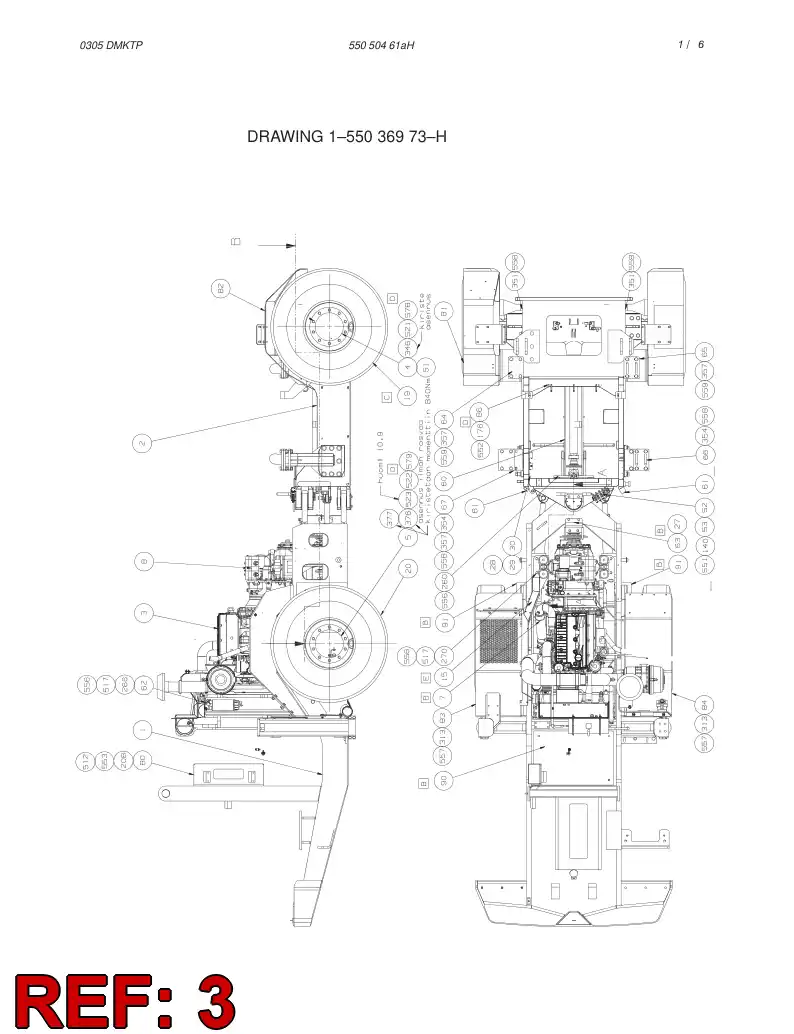 55041596 550 415 96 ENGINE ASSEMBLY - Sandvik Technical Drawing