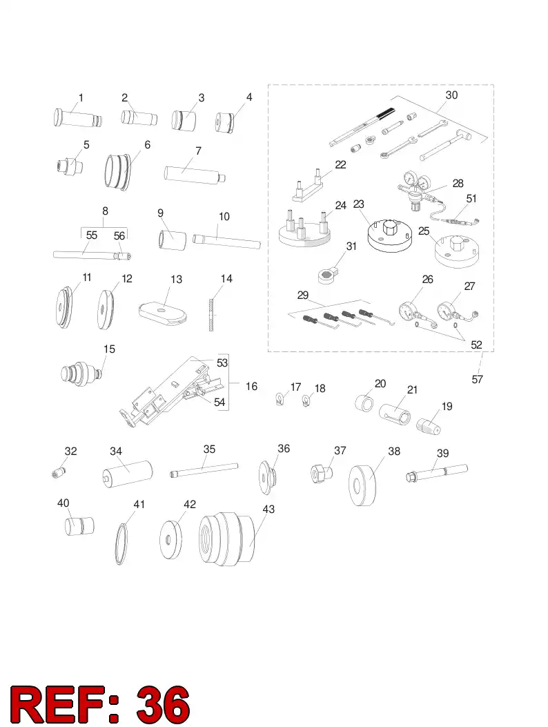 55041659 550 416 59 FLANGE - Sandvik Technical Drawing