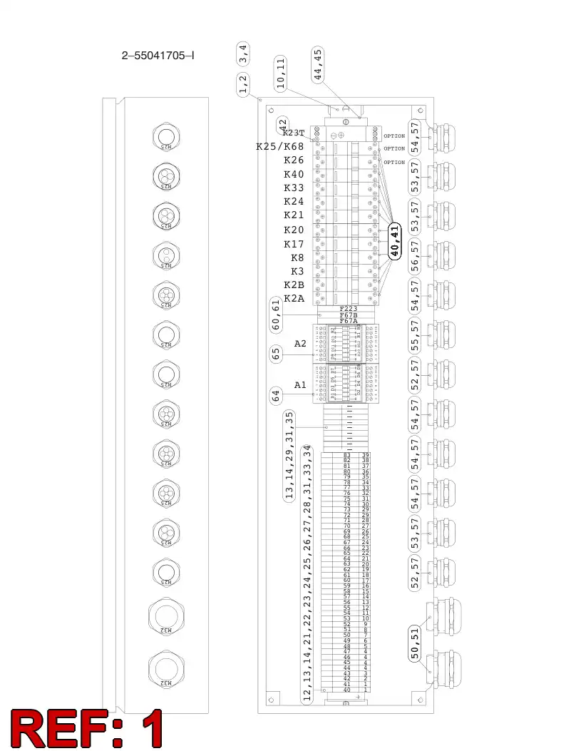 55041722 550 417 22 STAINLESS STEEL ENCLOSURE - Sandvik Technical Drawing