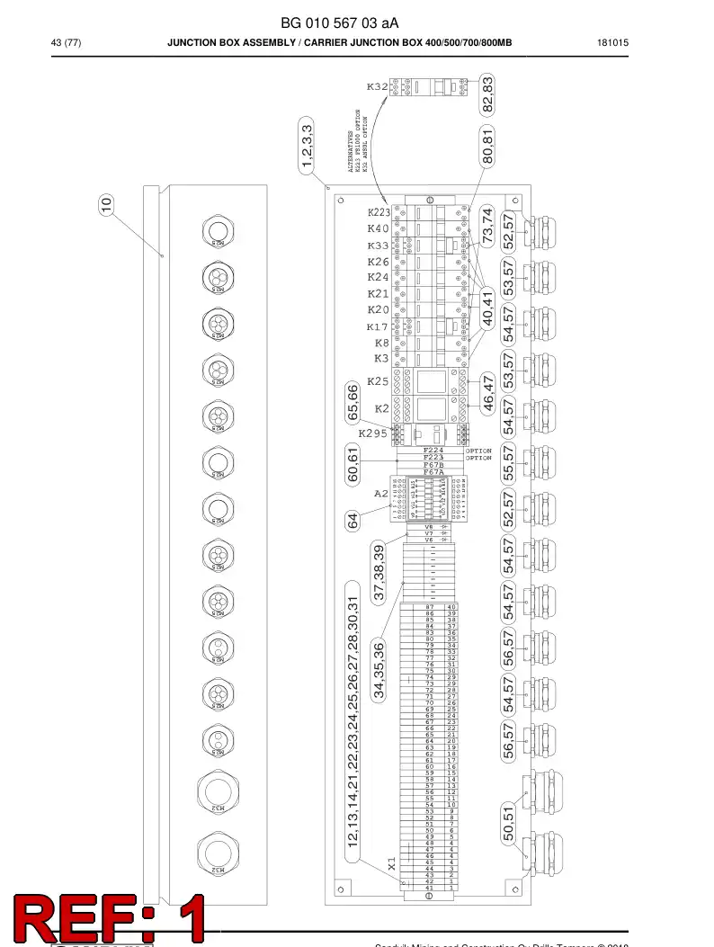 55041722a 550 417 22a Enclosure, Stainless Steel - Sandvik Technical Drawing