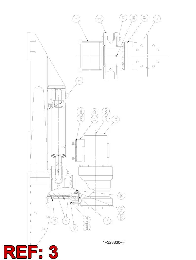 55041733 550 417 33 TORQUE MOTOR - Sandvik Technical Drawing
