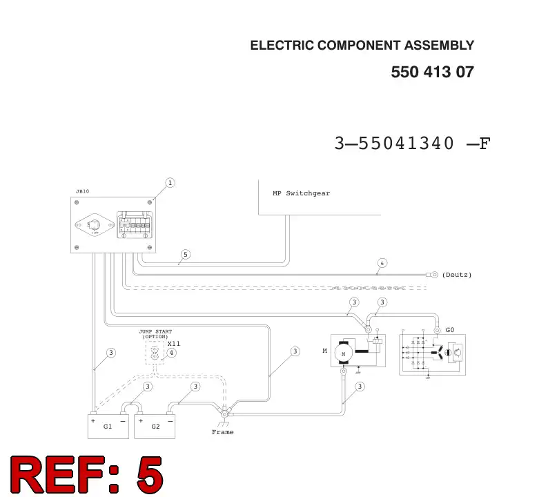 55041749 550 417 49 WIRING HARNESS ASSEMBLY - Sandvik Technical Drawing
