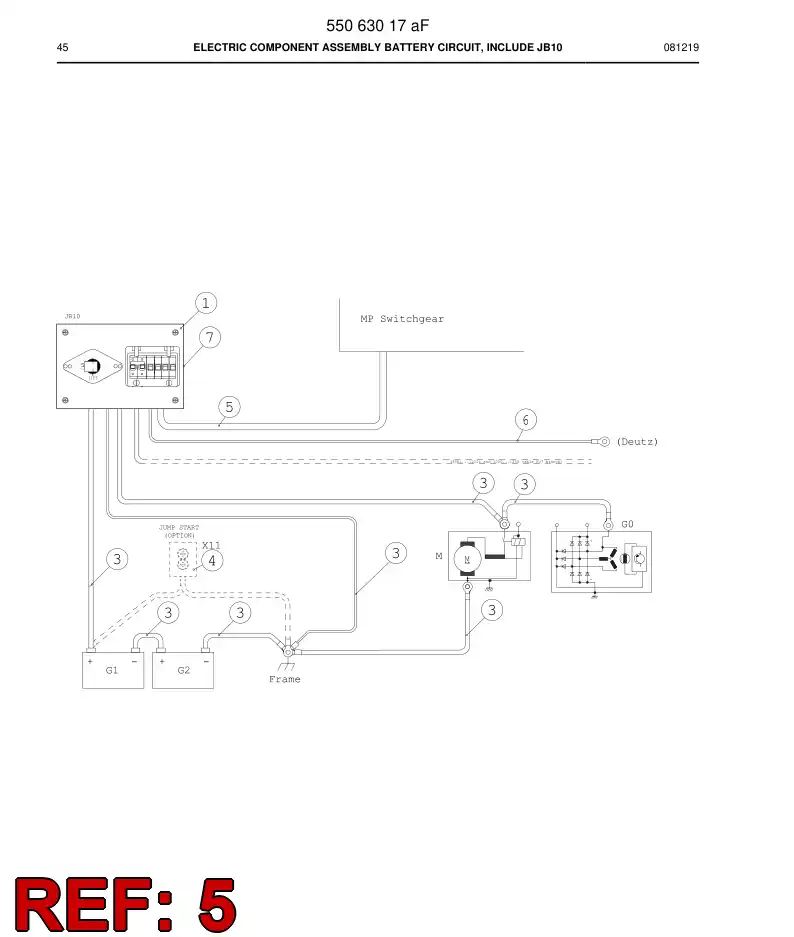 55041749b 550 417 49b Wiring harness assembly - Sandvik Technical Drawing