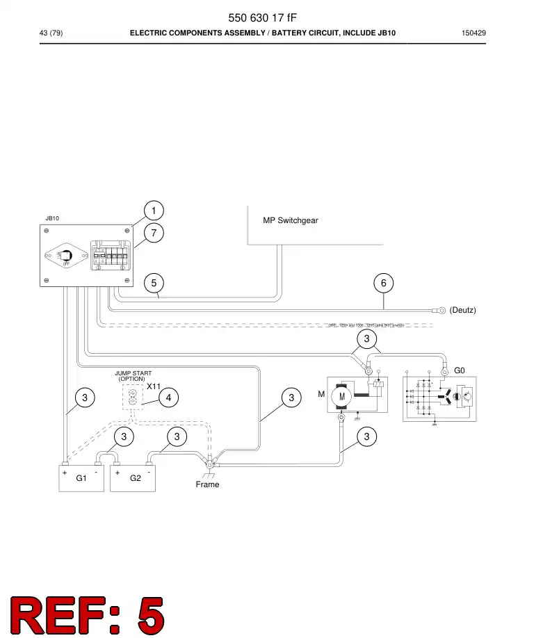 55041749h 550 417 49h Wiring Harness Assembly - Sandvik Technical Drawing