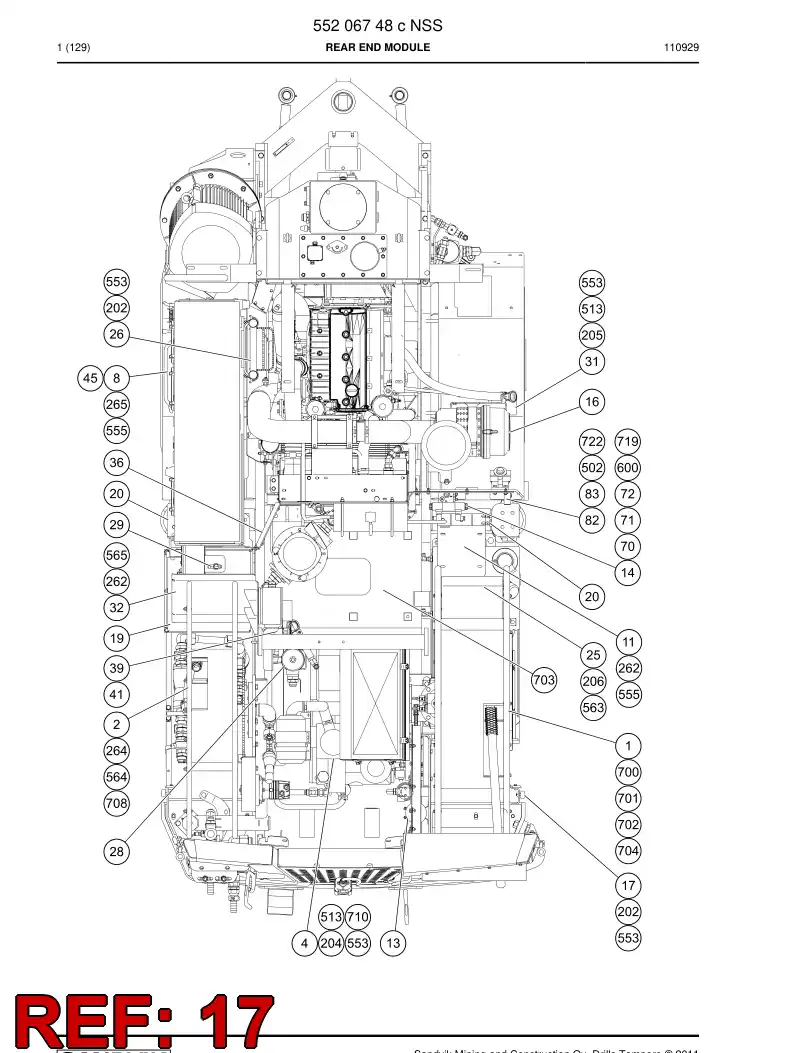 55041750a 550 417 50a Thrust - Sandvik Technical Drawing