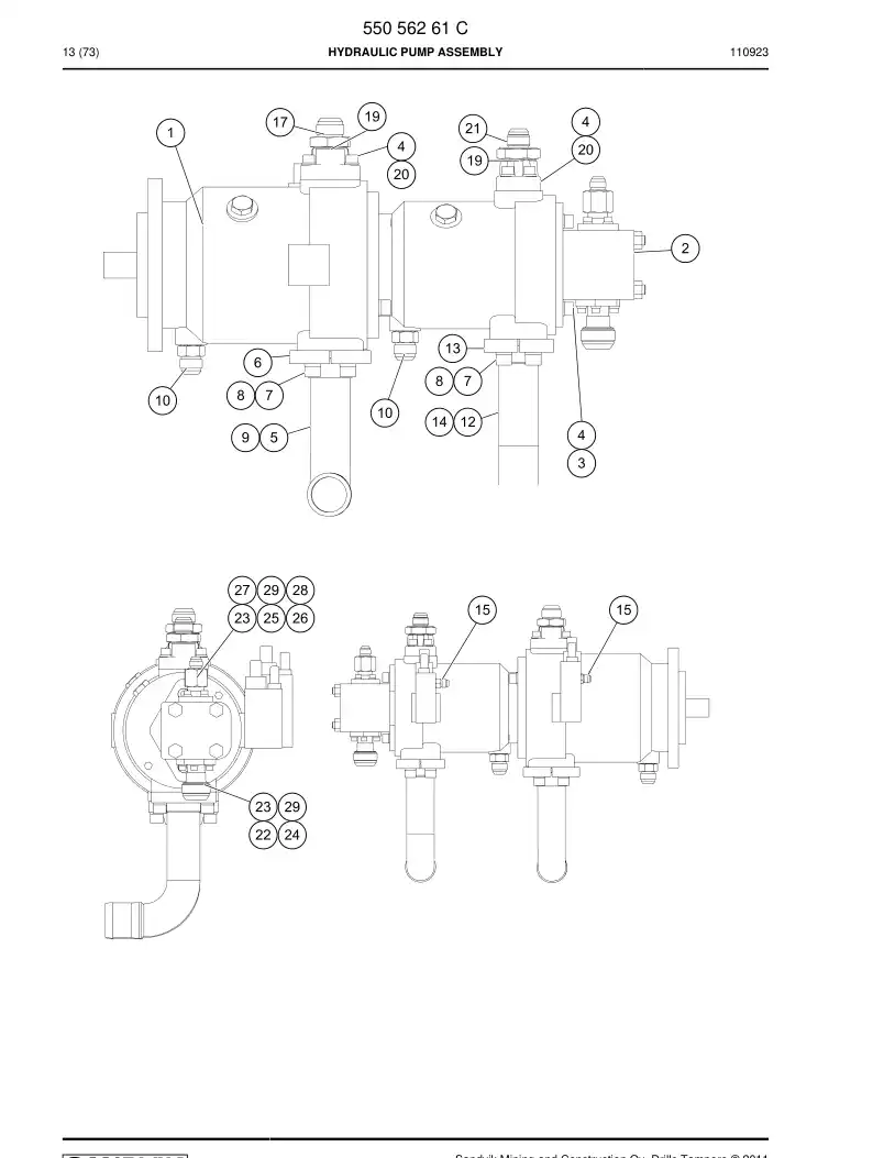 550 417 93a SEAL KIT - drawing