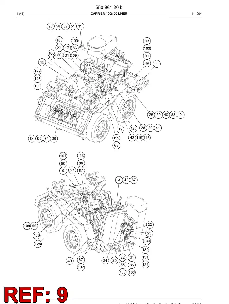 55041799a 550 417 99a Collecting piece - Sandvik Technical Drawing