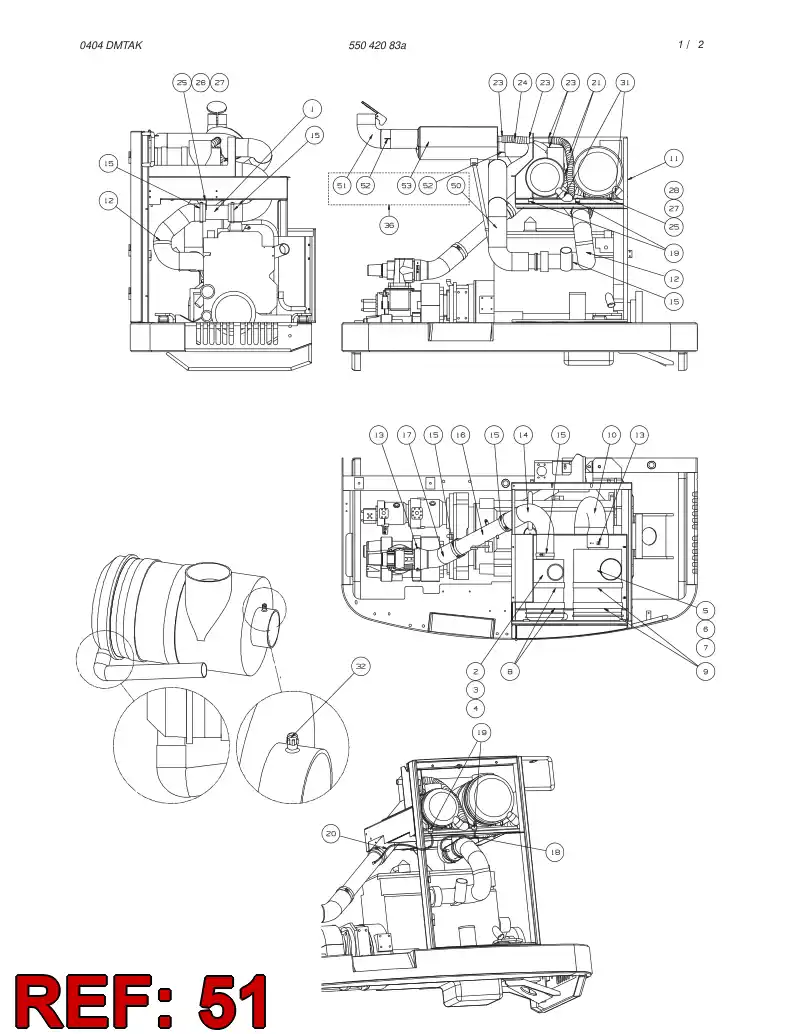 55041847 550 418 47 Outlet cone - Sandvik Technical Drawing