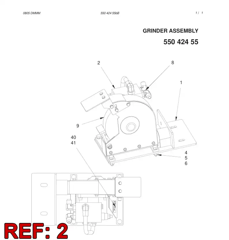 55041929 550 419 29 GRINDER - Sandvik Technical Drawing