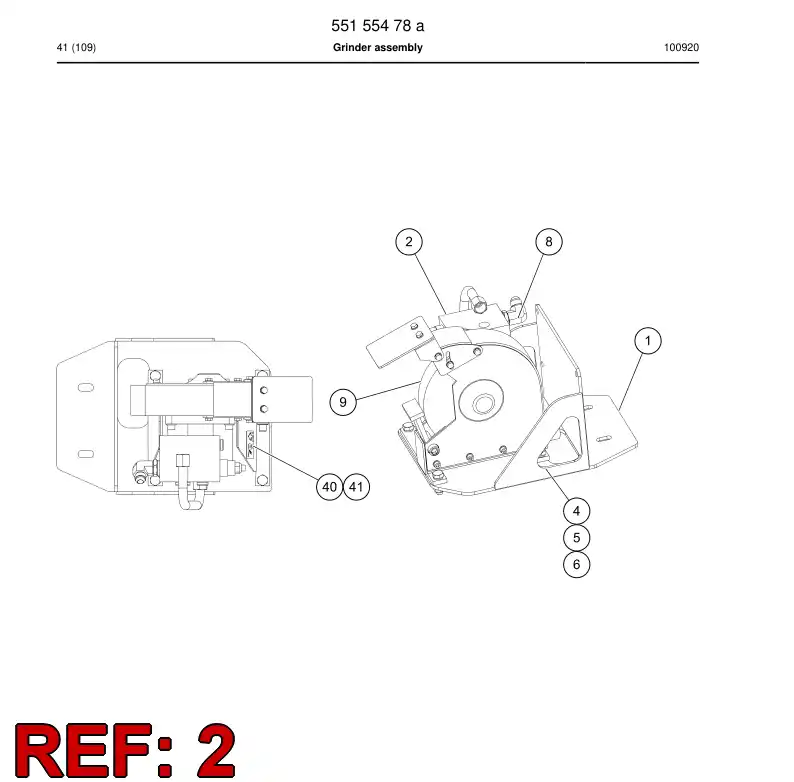 55041929b 550 419 29b Grinder - Sandvik Technical Drawing
