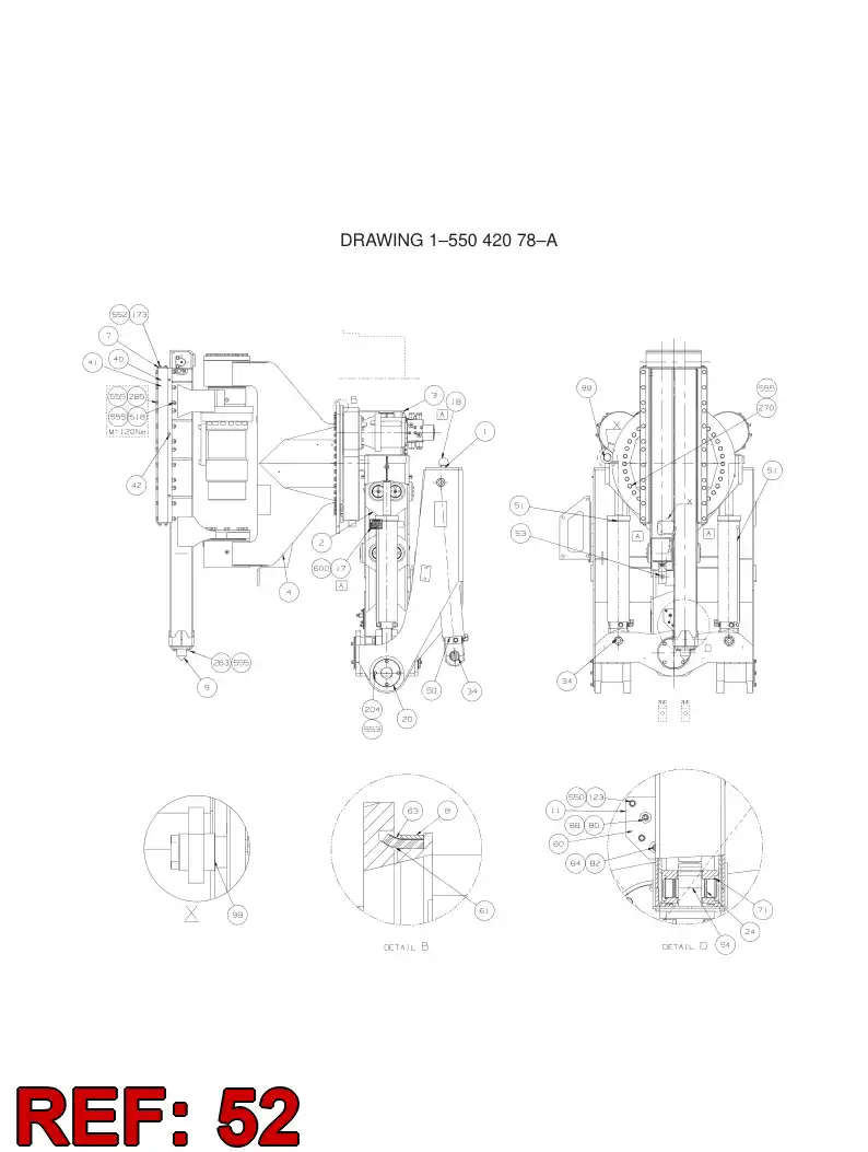 55041956 550 419 56 Cylinder - Sandvik Technical Drawing