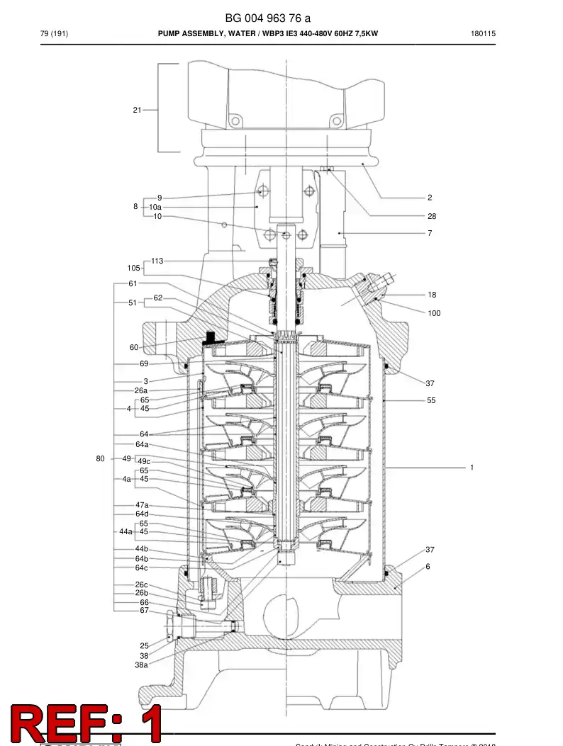 55041962b 550 419 62b Repair Kit - Sandvik Technical Drawing