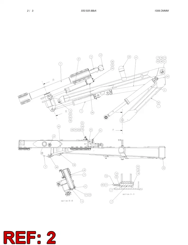 55041970 550 419 70 BOOM - Sandvik Technical Drawing