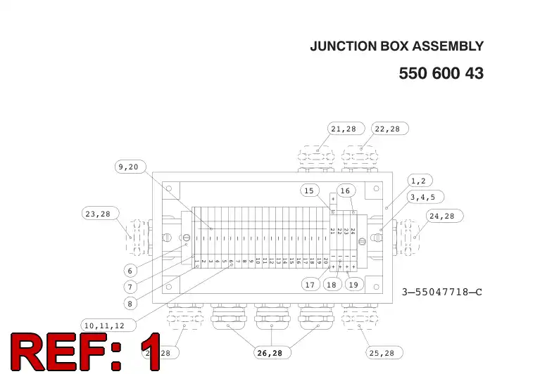 55041982 550 419 82 STAINLESS STEEL ENCLOSURE - Sandvik Technical Drawing