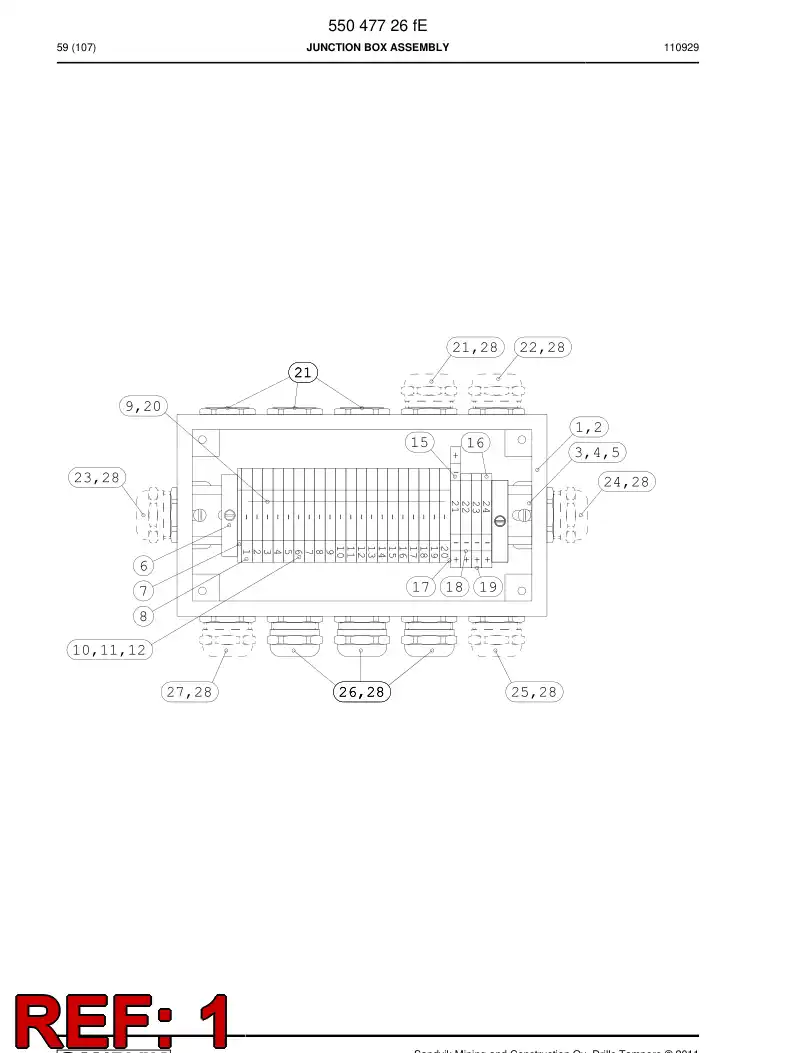 55041982b 550 419 82b Stainless steel enclosure - Sandvik Technical Drawing