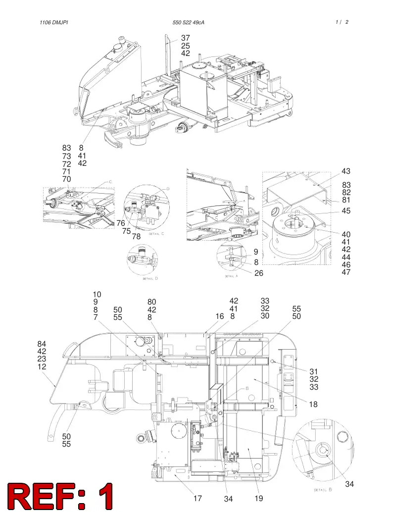 55042062 550 420 62 BUSHINGS - Sandvik Technical Drawing