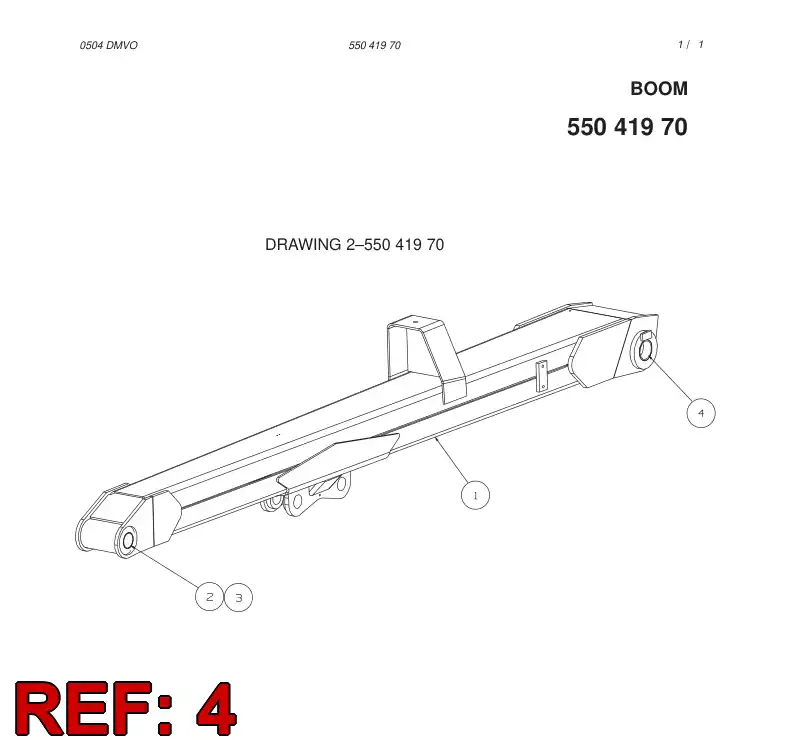 55042066 550 420 66 Bushing, Bearing - Sandvik Technical Drawing