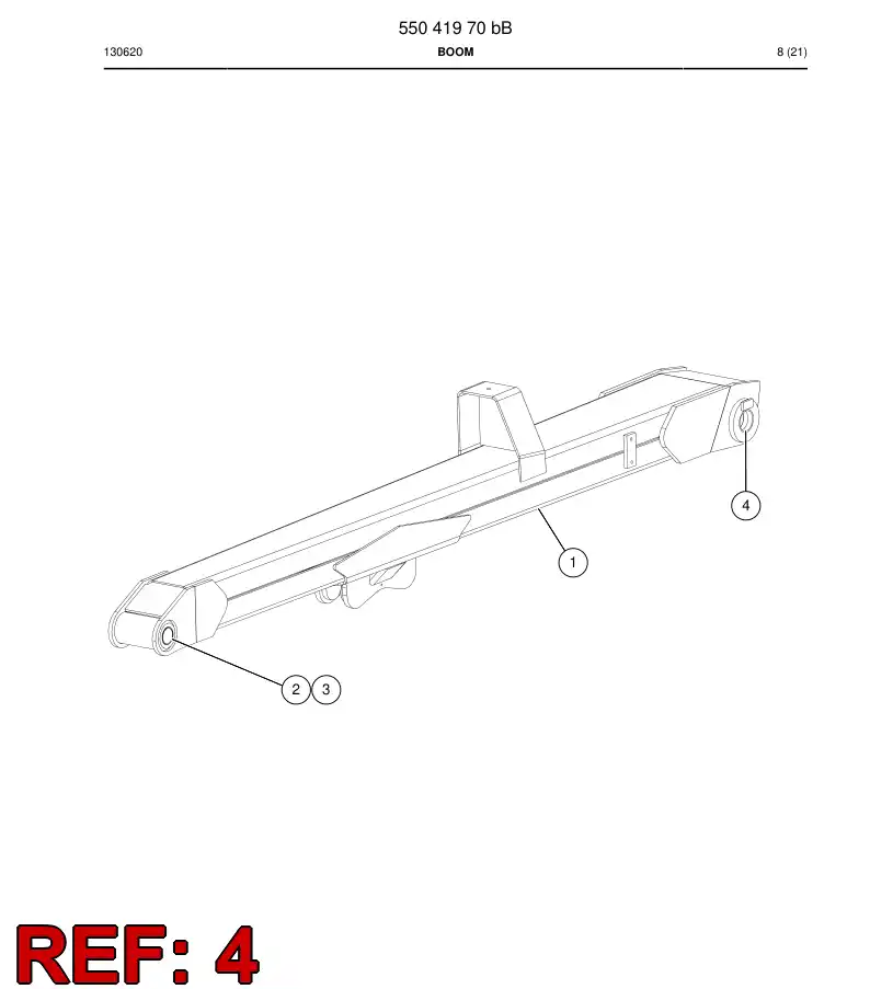 55042066a 550 420 66a Bushing, Bearing - Sandvik Technical Drawing