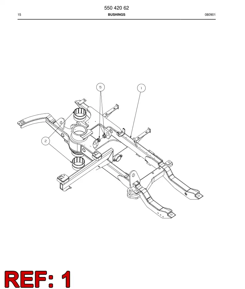 55042067b 550 420 67b Top frame - Sandvik Technical Drawing