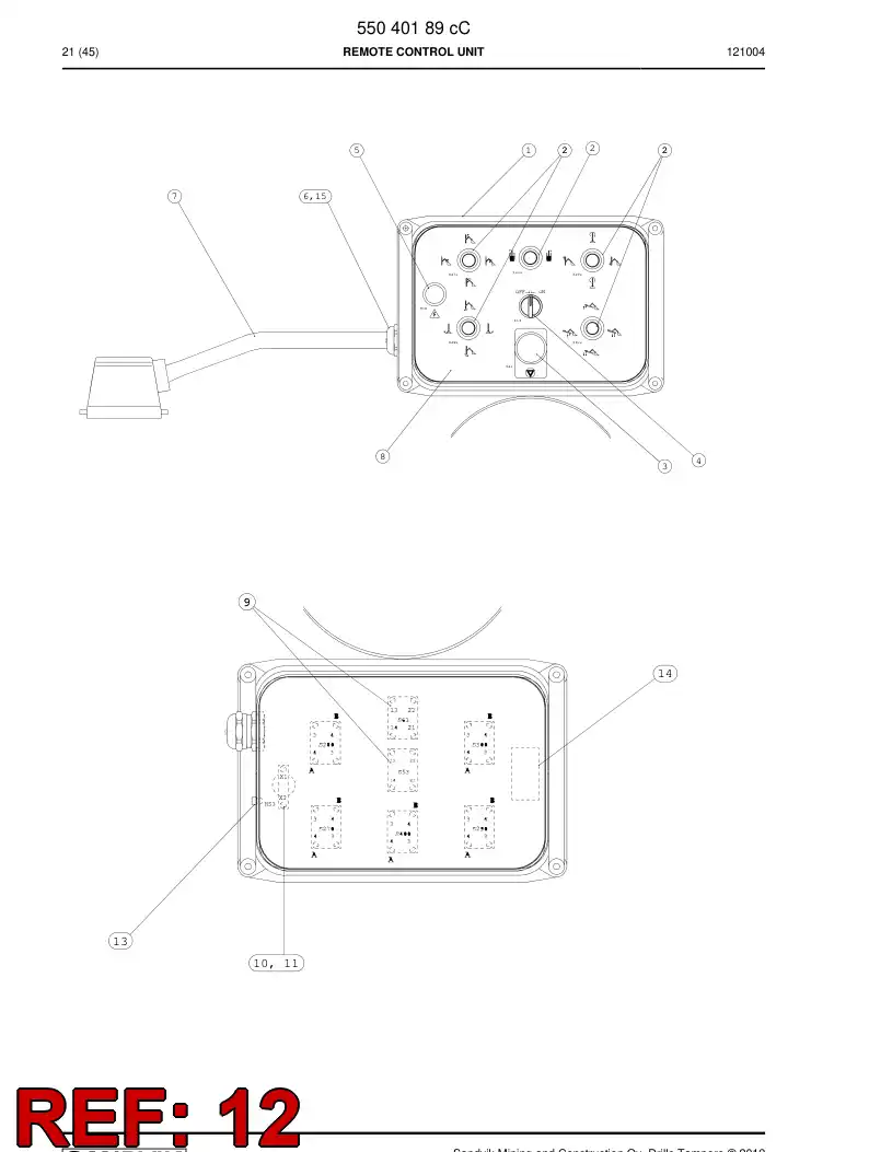 55042091 550 420 91 Operator's console assembly - Sandvik Technical Drawing