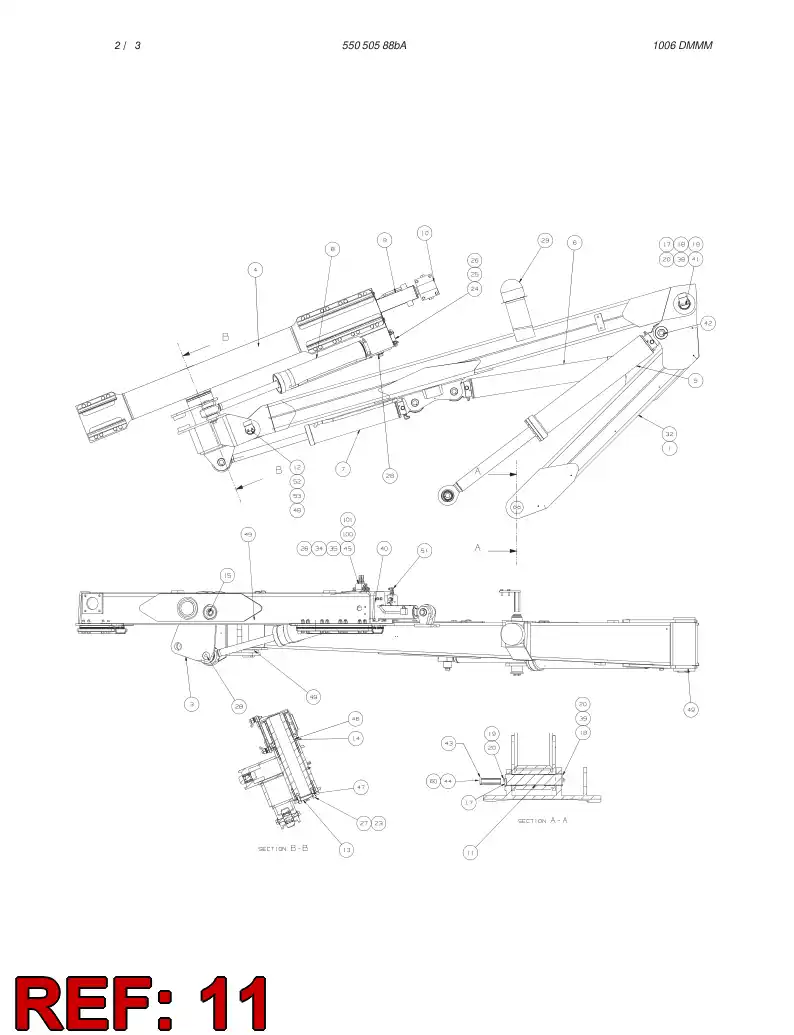 55042094 550 420 94 Shaft - Sandvik Technical Drawing