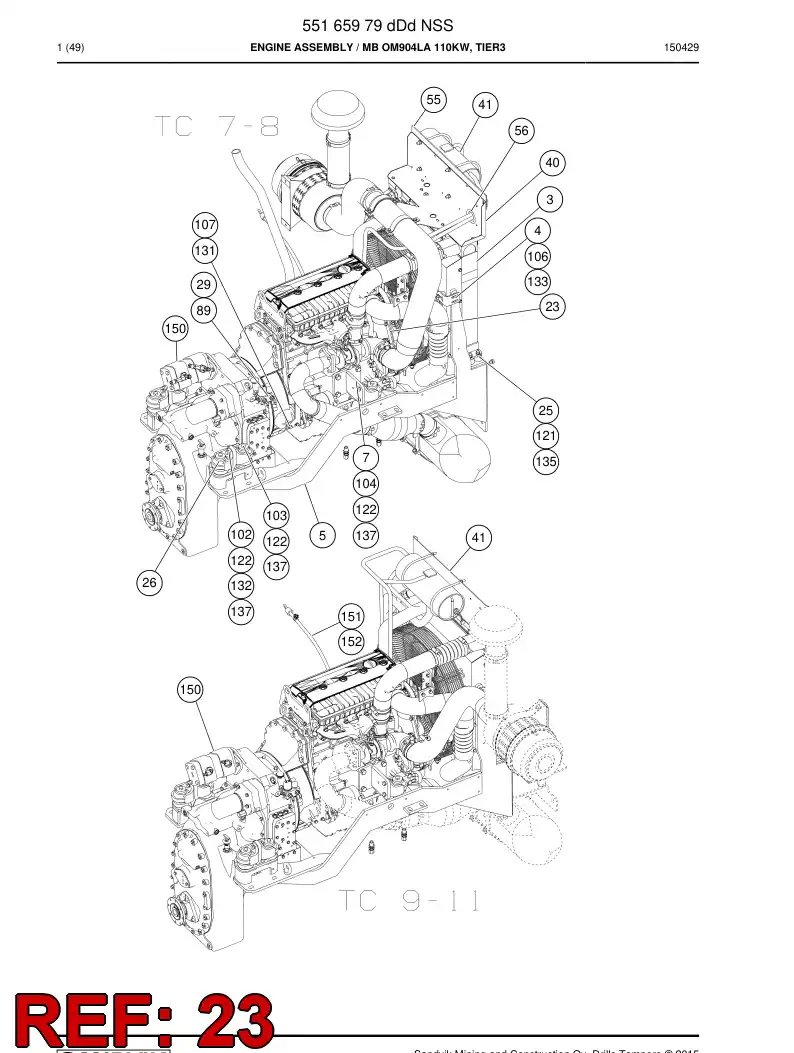 55042200a 550 422 00a Plate - Sandvik Technical Drawing