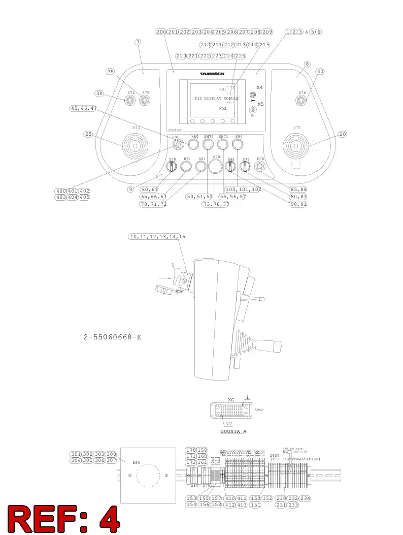 55042242 550 422 42 Wiring instruction - Sandvik Technical Drawing